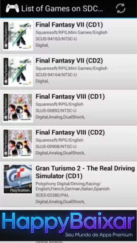 ePSXe for Android screenshot